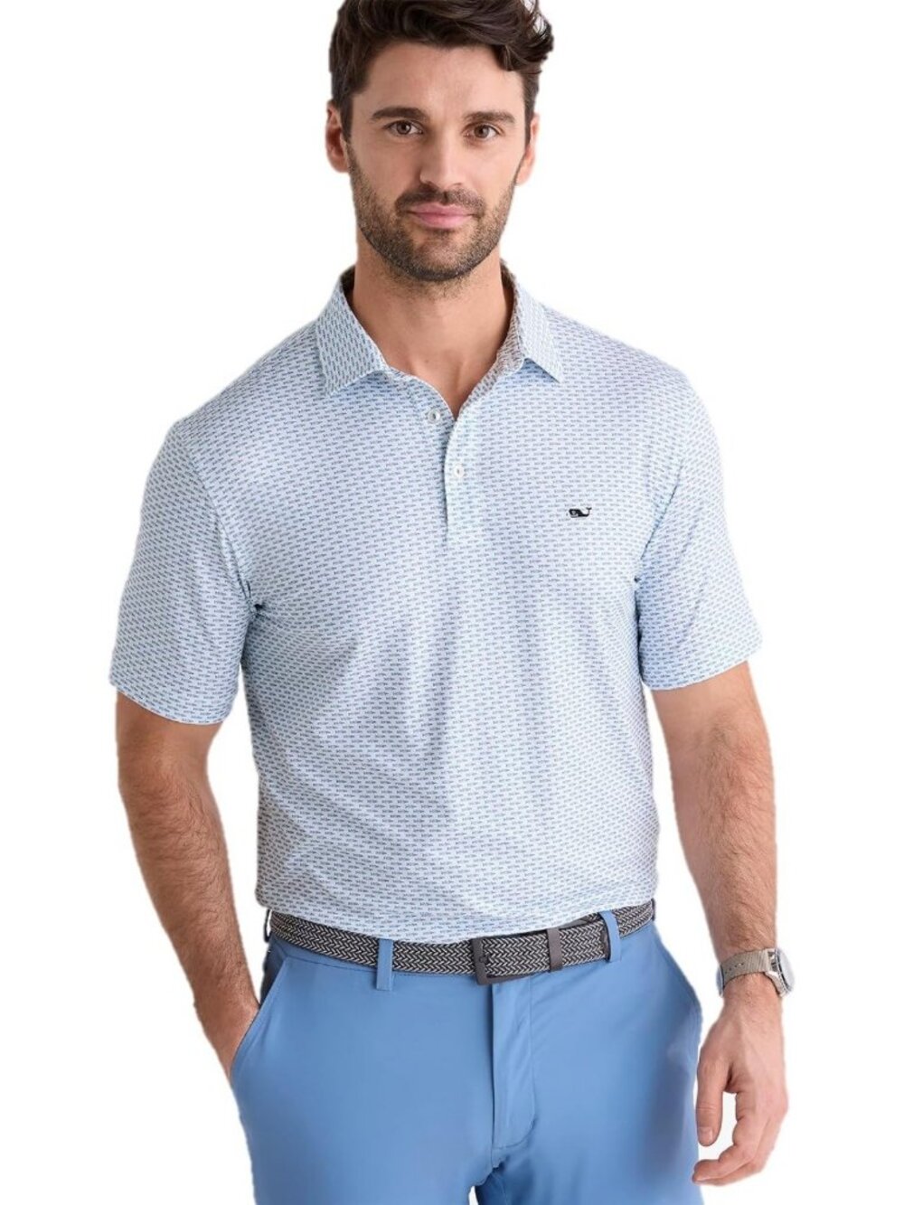 Stylish Printed Polo Shirt for Men | Casual Summer Wear, Perfect for Golf